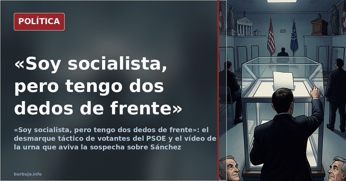 Ilustración editorial de una urna electoral detrás de un biombo y una papeleta en primer plano