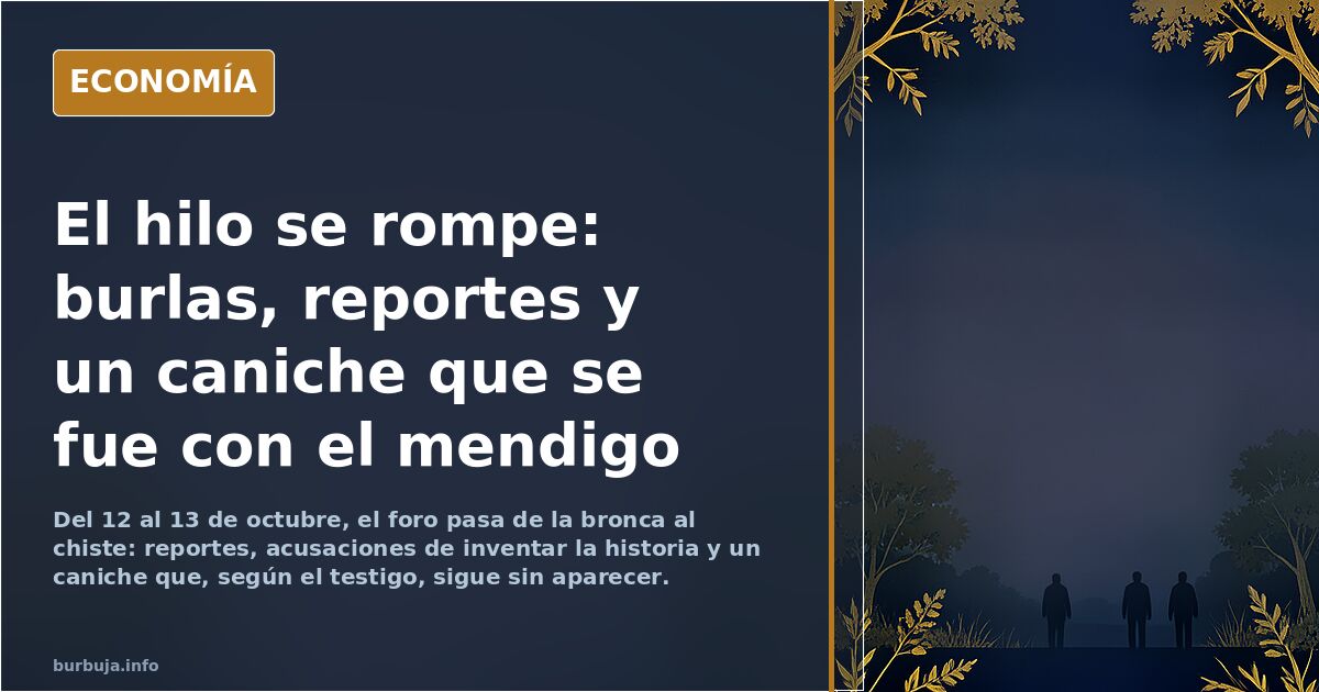 Un mendigo se lleva el caniche de mi compañera