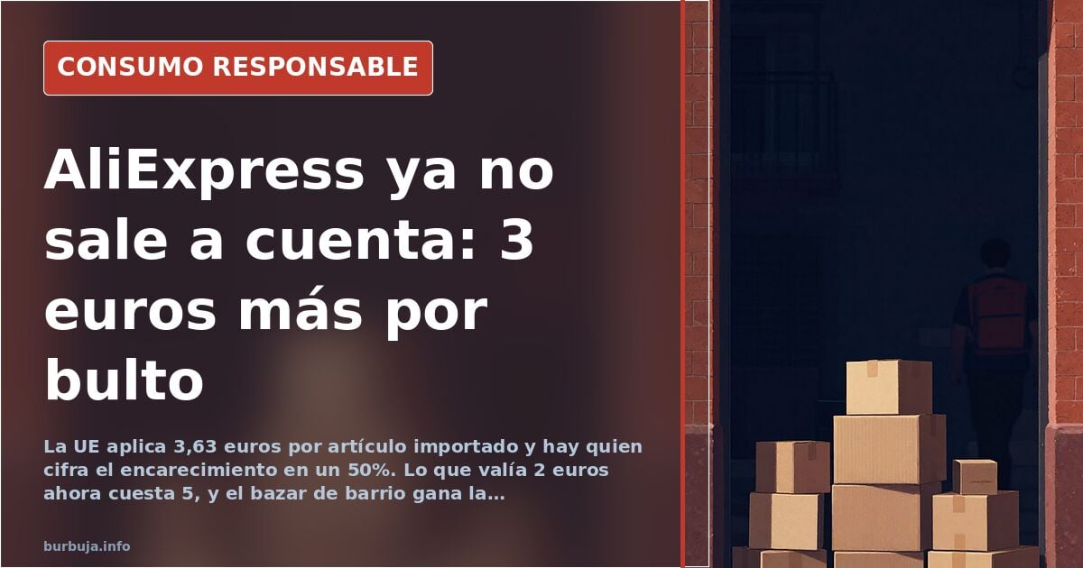 El arancel de 3 euros que encarece las compras en AliExpress