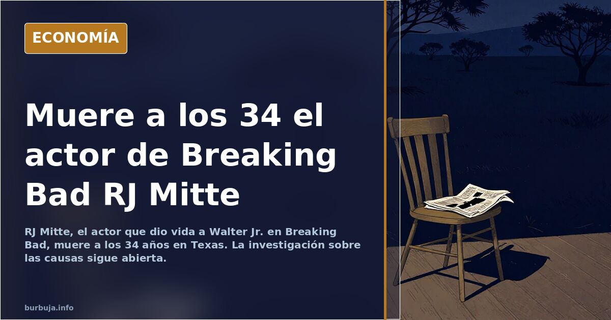 Retrato editorial de un joven actor con parálisis cerebral que saltó a la fama por Breaking Bad, sobre fondo azul marino y do