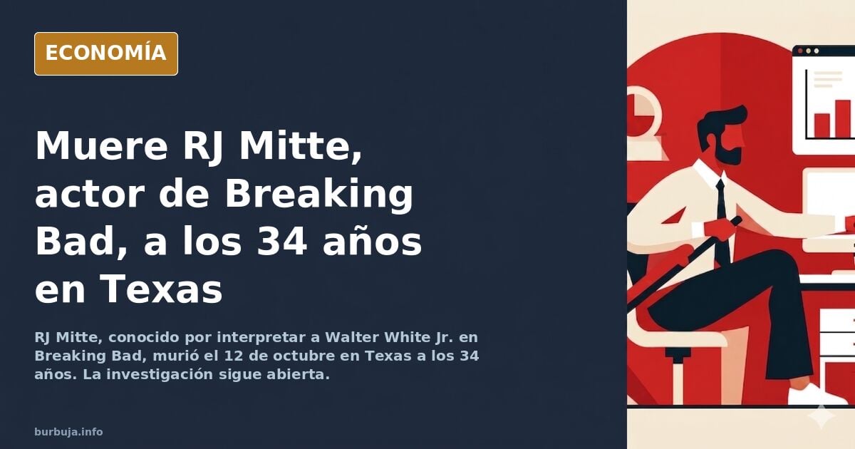 Muere el actor de Breaking Bad que hace de Discapacitado (RJ MITTE) 34 años por Suicidio