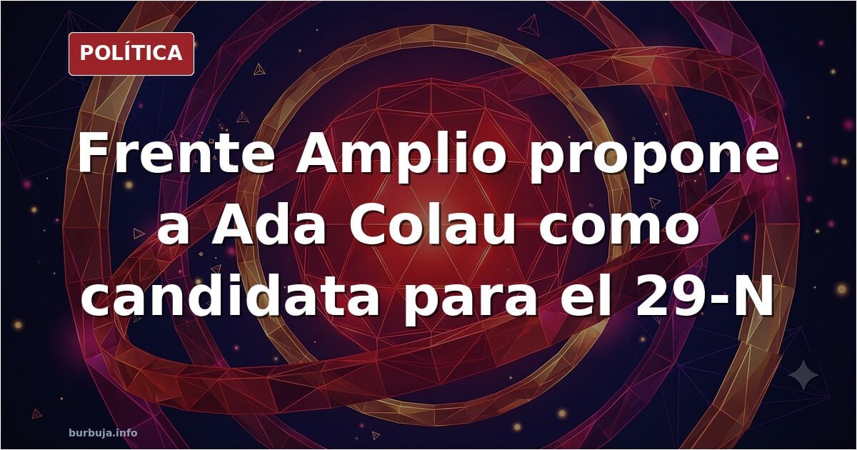 TREMENDO:Ada Colau será  la candidata de Frente Amplio.