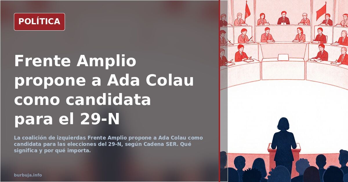 TREMENDO:Ada Colau será la candidata de Frente Amplio.