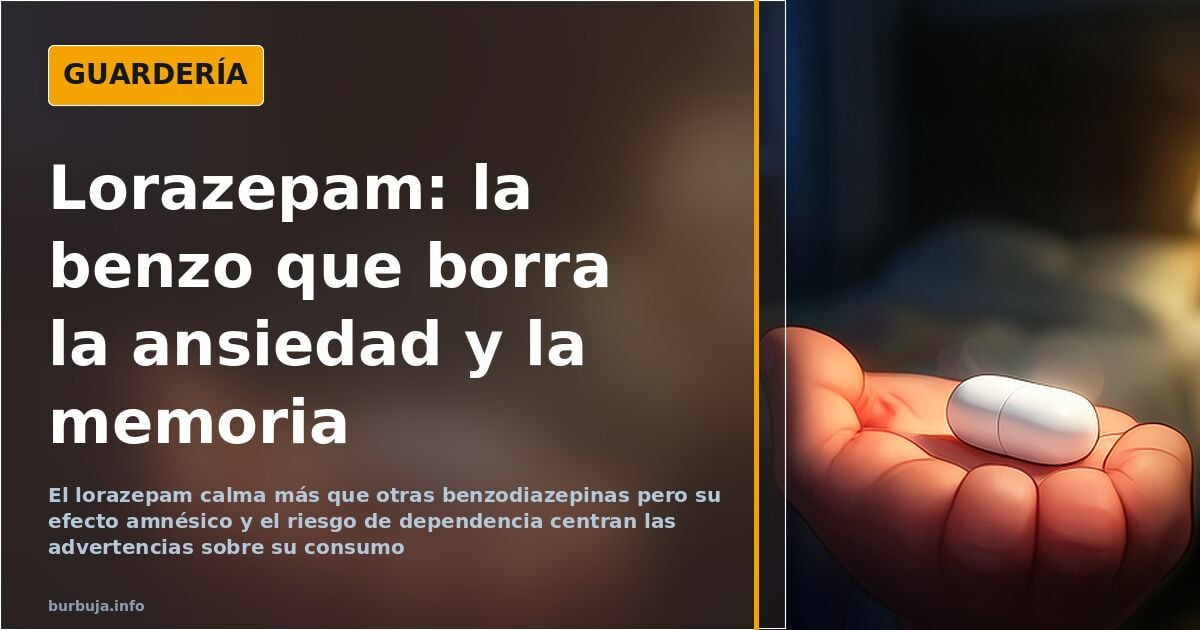 Lorazepam: qué compuesto químico calma tanto y por qué alertan de su efecto
