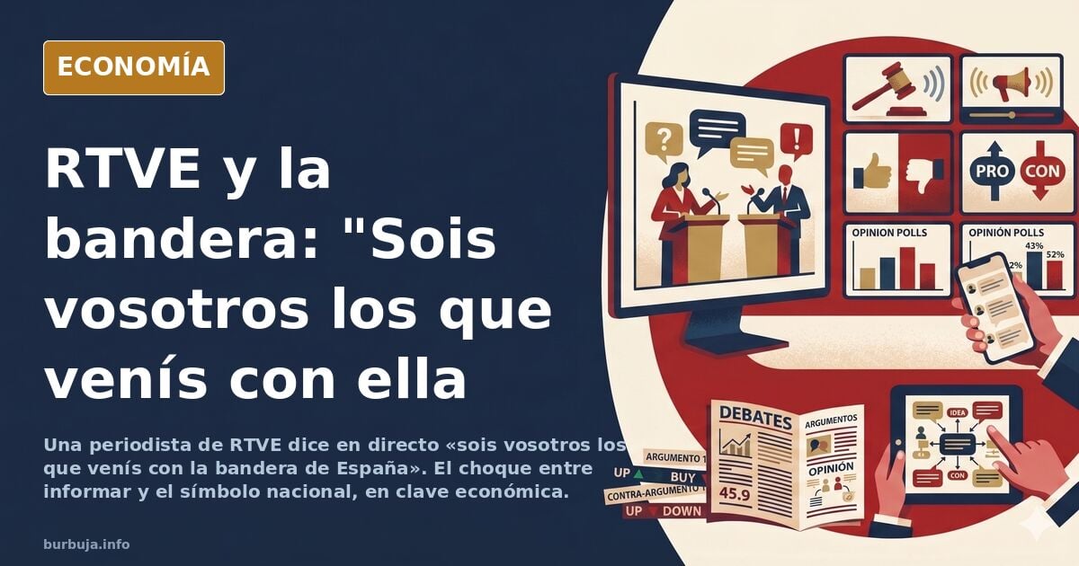 Reportera de RTVE : pero esa que vosotros habéis traído la bandera de España ñiñiñiiii