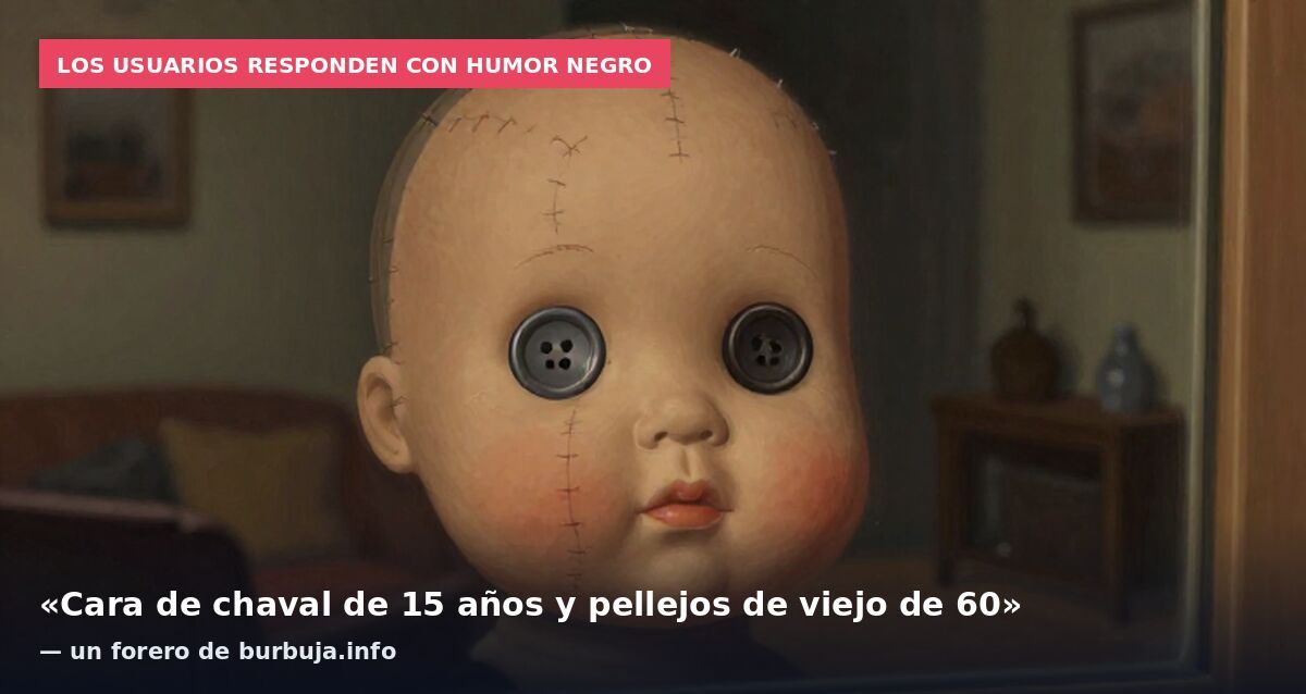 Los usuarios responden con humor negro: «Cara de chaval de 15 años y pellejos de viejo de 60» — un forero de burbuja.info