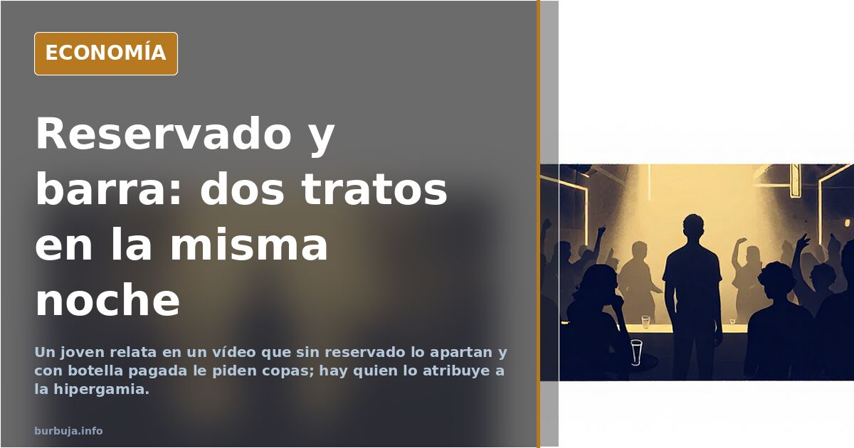 El peaje económico de salir de fiesta: reservado sí, barra no