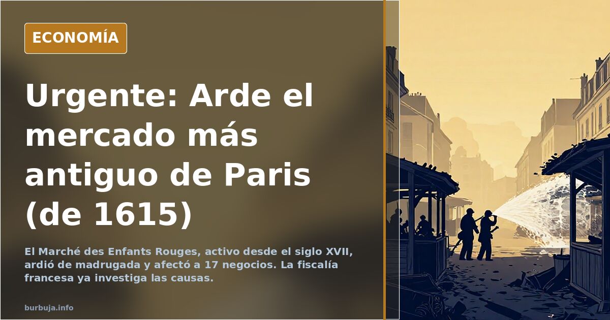 Urgente: Arde el mercado más antiguo de Paris (de 1615)