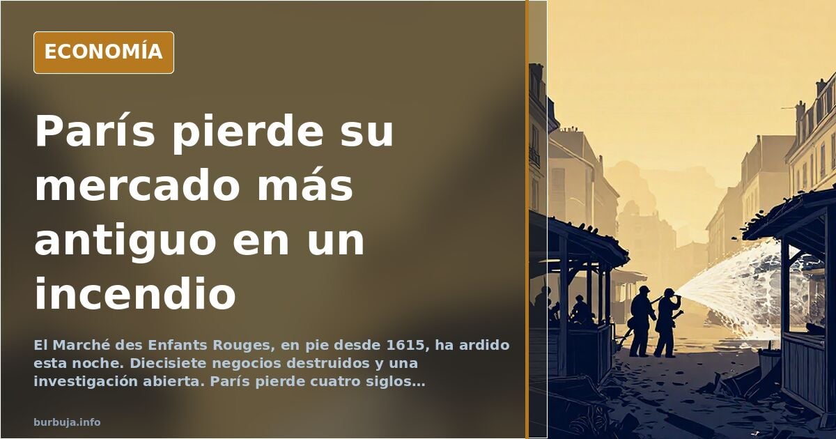 Arde el mercado más antiguo de París: 400 años de historia calcinados