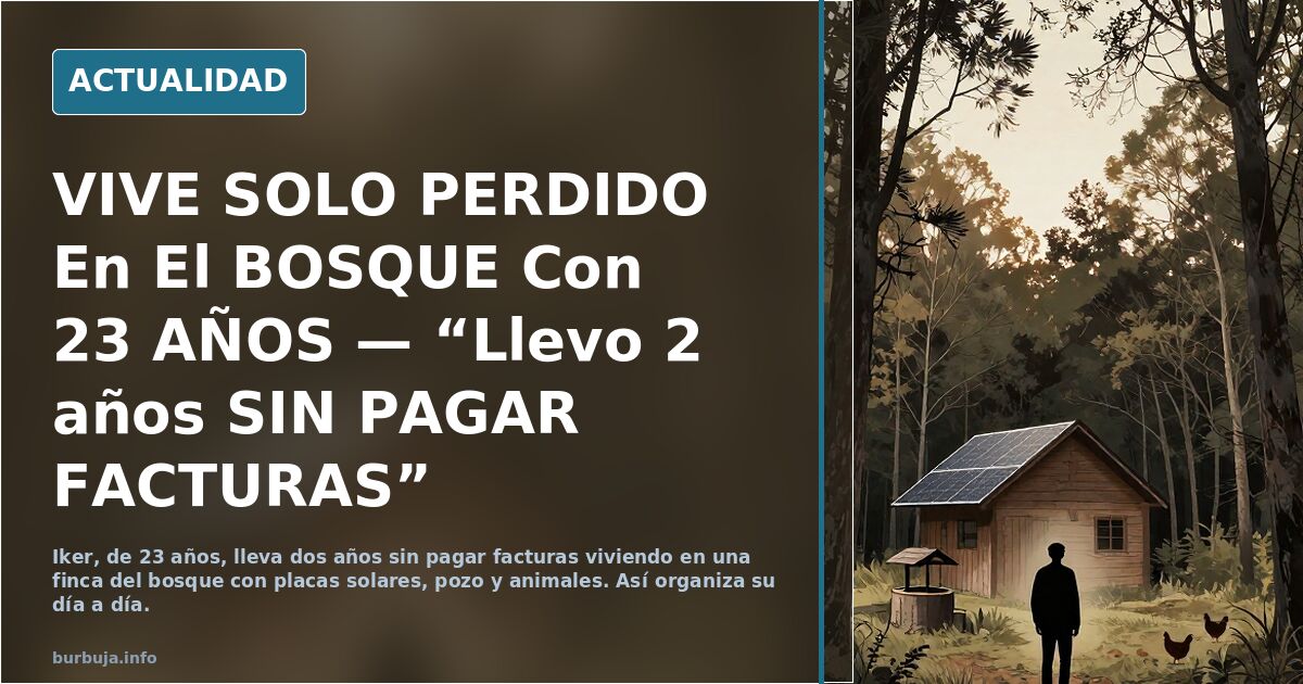 VIVE SOLO PERDIDO En El BOSQUE Con 23 AÑOS — “Llevo 2 años SIN PAGAR FACTURAS”