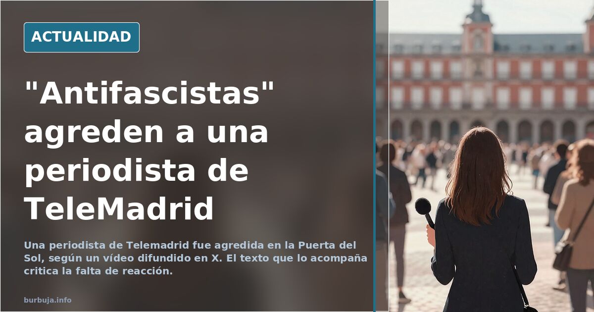 "Antifascistas" agreden a una periodista de TeleMadrid