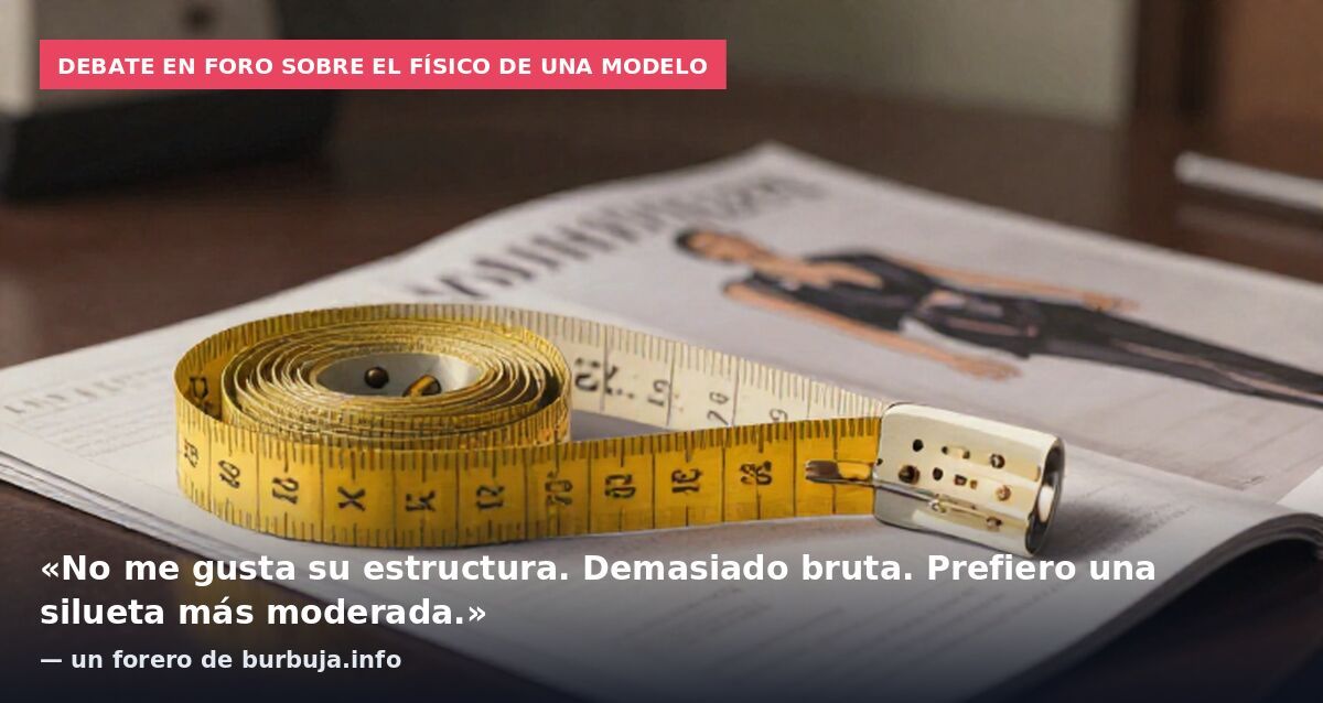Debate en foro sobre el físico de una modelo: «No me gusta su estructura. Demasiado bruta. Prefiero una silueta más moderada.» — un forero de burbuja.info