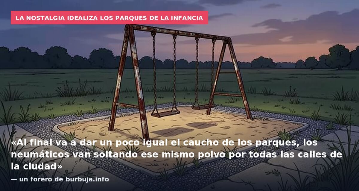 Ahora el caucho de los parques infantiles es el Mal