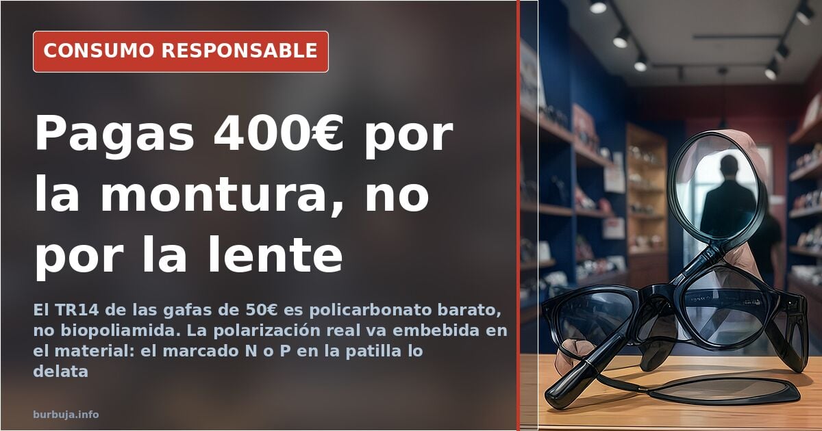 Gafas de sol: el TR14 de 50€ frente al CR39 y el TAC