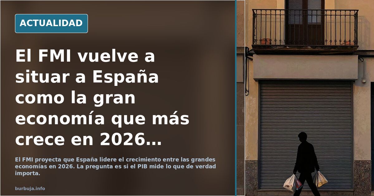 El FMI vuelve a situar a España como la gran economía que más crece en 2026. Los liberales que aún siguen creyendo en el PIB contentos?