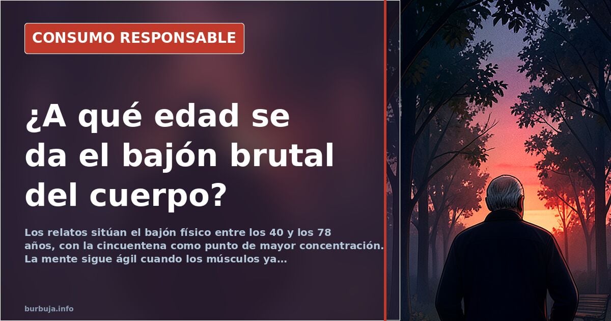 El bajón físico no llega a los 40: los relatos apuntan a los 50