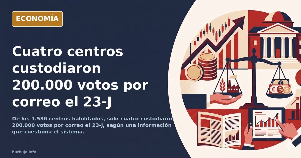 QUE NADIE VOTE POR CORREO: SÓLO CUATRO DE MÁS DE 1500 CENTROS CUSTODIARON 200K VOTOS EN 2023, donde presumiblemente dieron los cambiazos