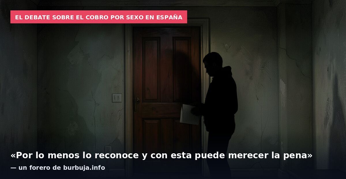 El debate sobre el cobro por sexo en España: «Por lo menos lo reconoce y con esta puede merecer la pena» — un forero de burbuja.info