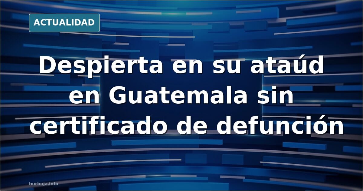 Un joven de 15 años despierta en un ataúd durante un funeral.