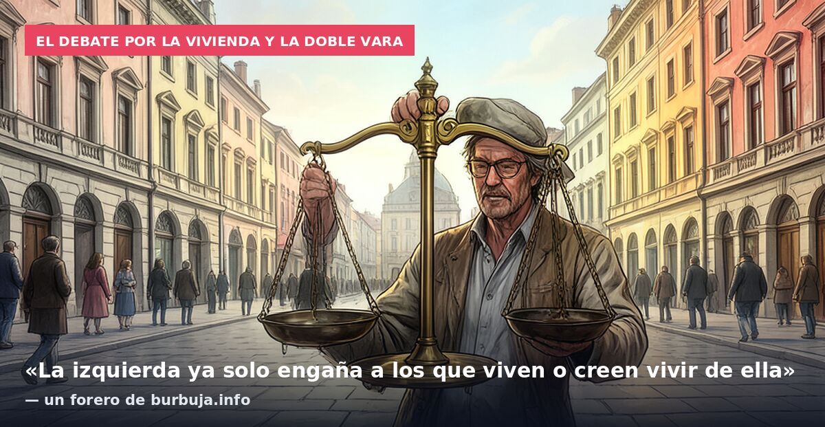 El debate por la vivienda y la doble vara: «La izquierda ya solo engaña a los que viven o creen vivir de ella» — un forero de burbuja.info