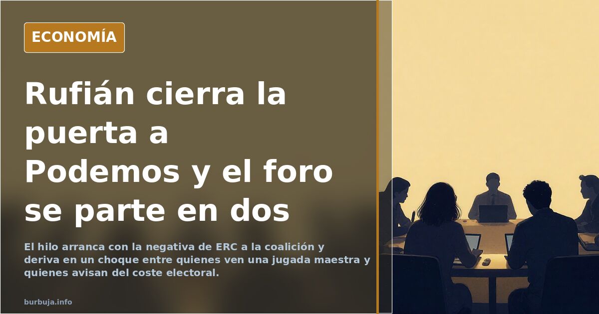ULTIMA HORA: ERC nosotros vamos en solitario y arremete contra Podemos