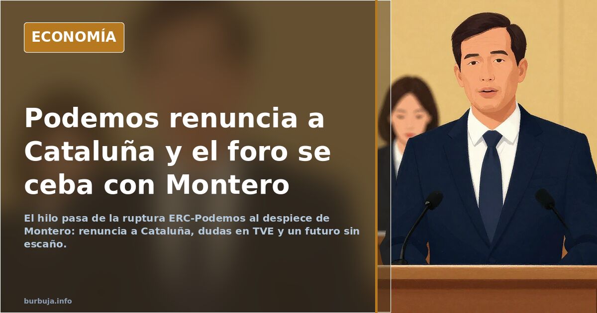 ULTIMA HORA: ERC nosotros vamos en solitario y arremete contra Podemos