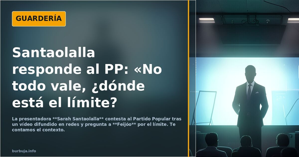 Santaolalla contesta al PP por el vídeo que pusieron ayer de ella