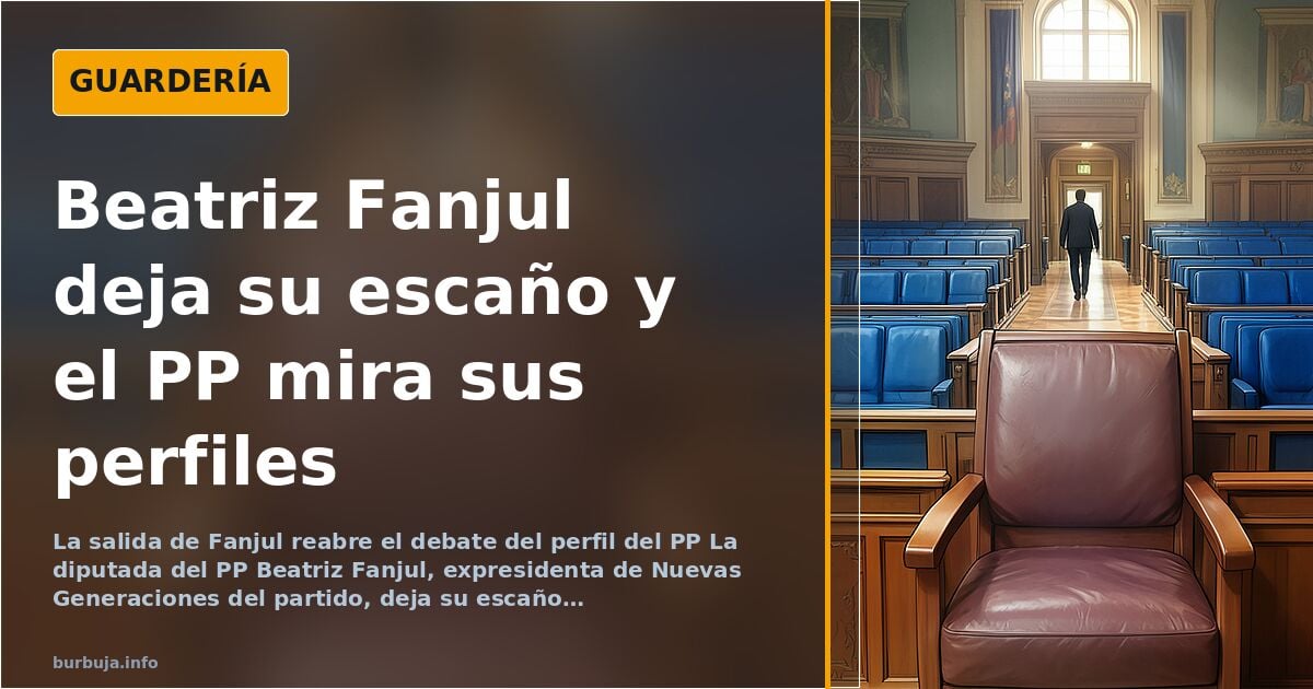 Beatriz Fanjul deja su escaño y el PP mira sus perfiles