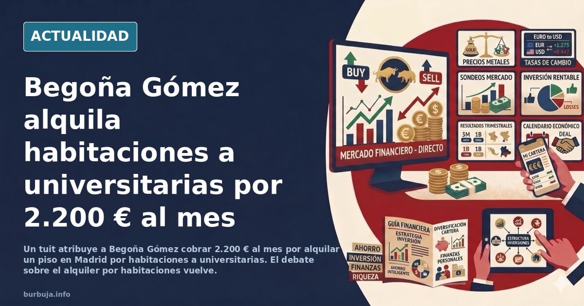 Begoña Gómez hace negocio con el alquiler: cobra 2.200 € al mes , Alquila por habitacion a universitarias por un piso en Madrid.