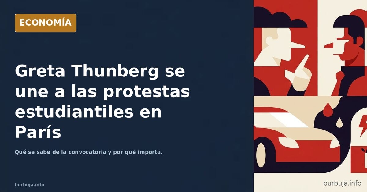 Greta Thunberg se une a las protestas estudiantiles en París