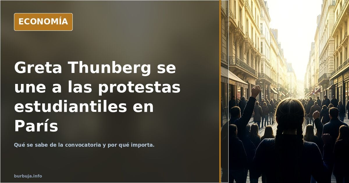 Greta Thunberg se une a las protestas estudiantiles en París