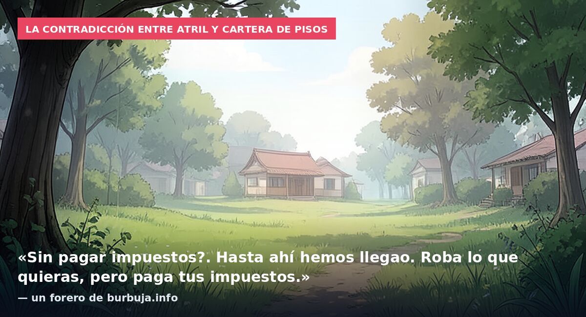 La contradicción entre atril y cartera de pisos: «Sin pagar impuestos?. Hasta ahí hemos llegao. Roba lo que quieras, pero paga tus impuestos.» — un forero de burbuja.info
