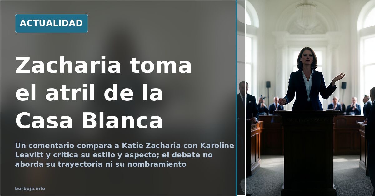 Katie Zacharia, nueva portavoz de la Casa Blanca
