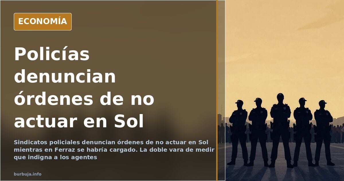 Jupol denuncia órdenes de no actuar en Sol, según su portavoz