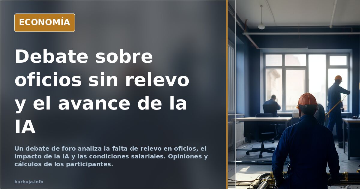 Debate sobre el futuro laboral: oficios sin relevo y la IA