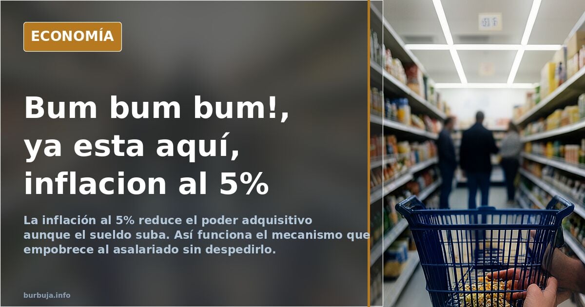 Bum bum bum!, ya esta aquí, inflacion al 5%