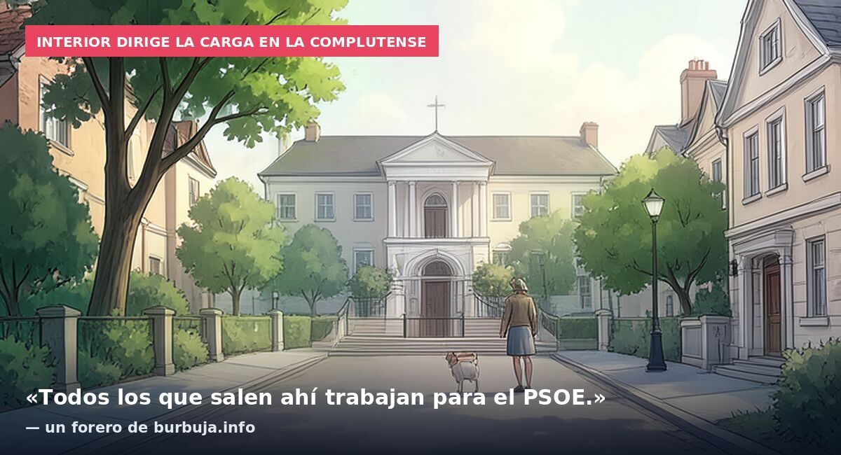 Interior dirige la carga en la Complutense: «Todos los que salen ahí trabajan para el PSOE.» — un forero de burbuja.info