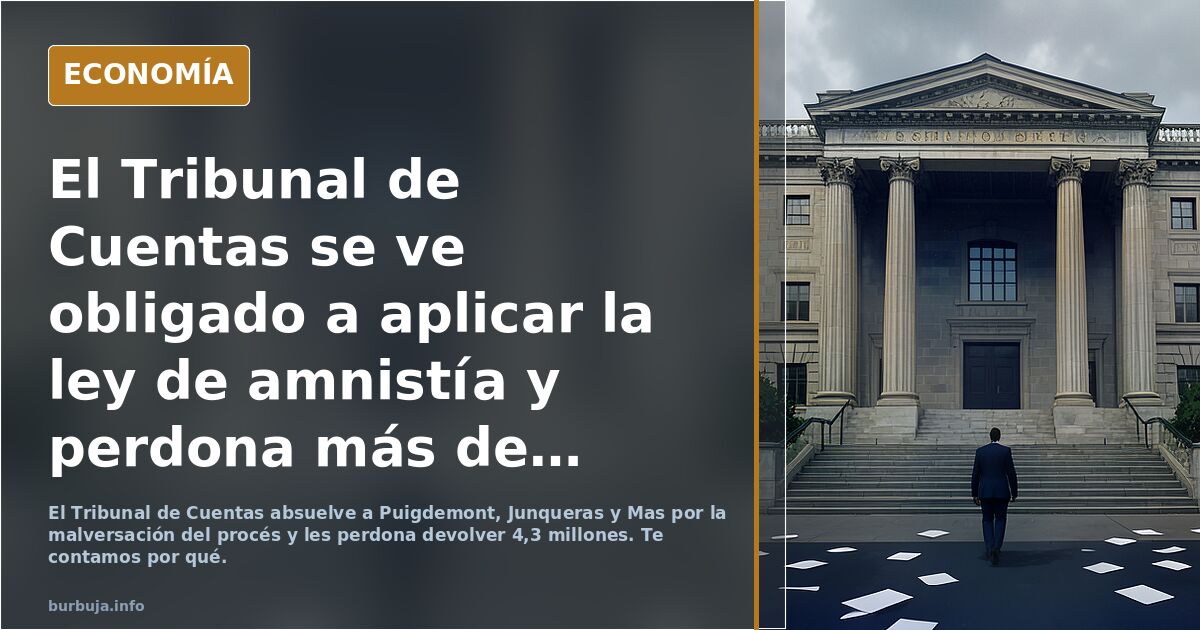 El Tribunal de Cuentas se ve obligado a aplicar la ley de amnistía y perdona más de 4 millones a los independentistas