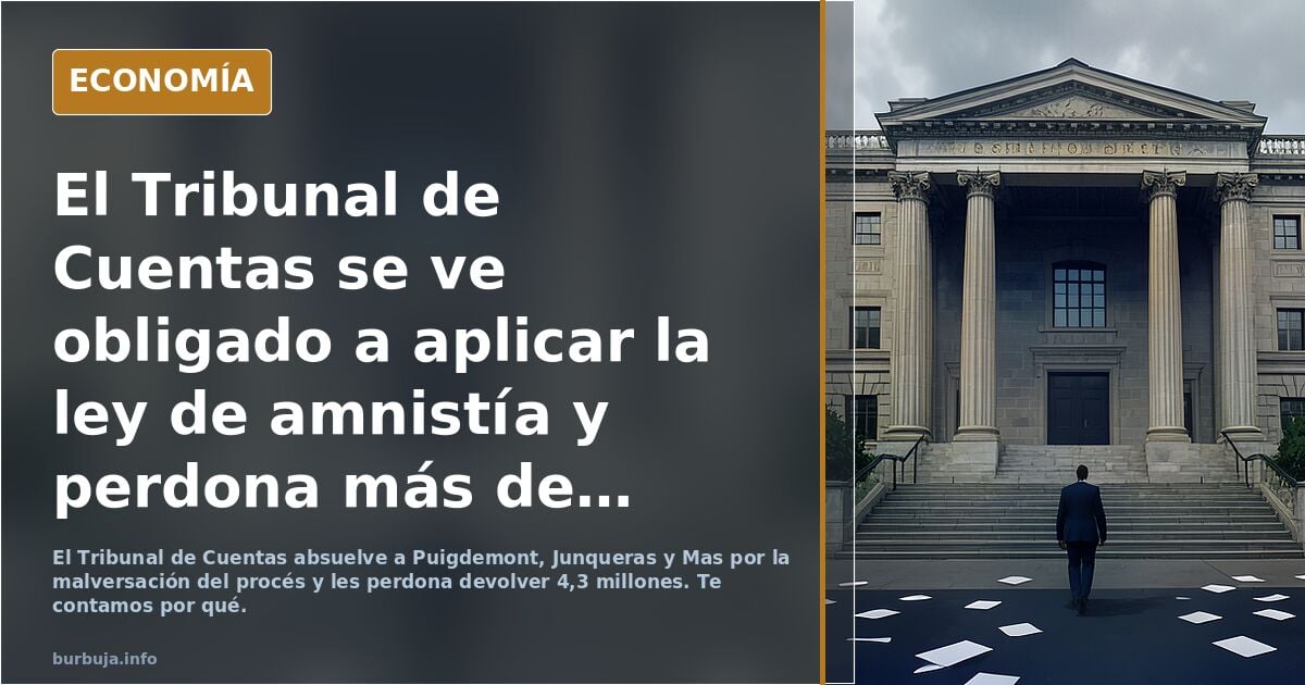 El Tribunal de Cuentas se ve obligado a aplicar la ley de amnistía y perdona más de 4 millones a los independentistas