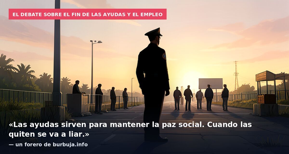 El debate sobre el fin de las ayudas y el empleo: «Las ayudas sirven para mantener la paz social. Cuando las quiten se va a liar.» — un forero de burbuja.info