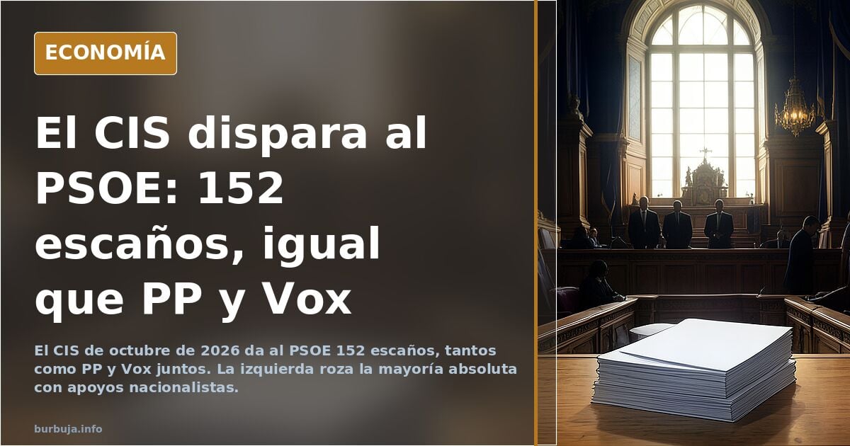 El CIS da al PSOE 152 escaños, tantos como PP y Vox juntos