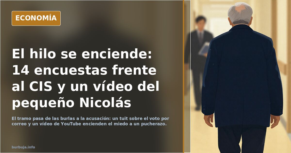 El hilo se enciende: 14 encuestas frente al CIS y un vídeo del pequeño Nicolás