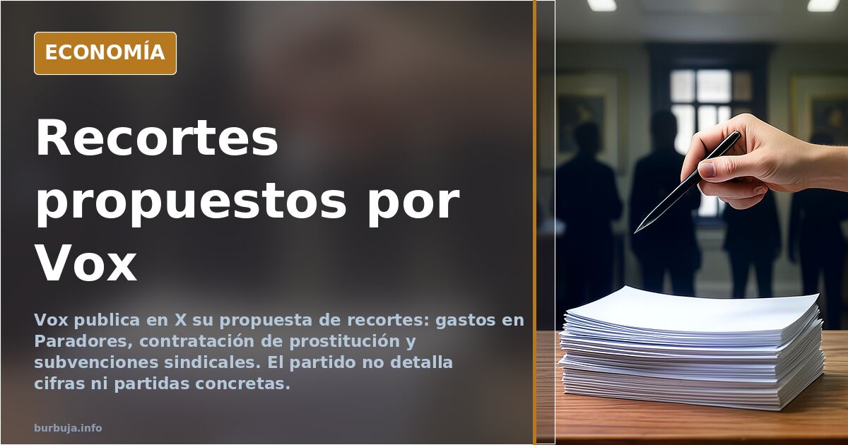 Recortes propuestos por Vox