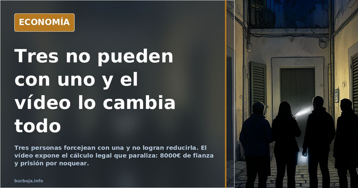 Tres intentan retener a un hombre y no pueden: el vídeo que expone el coste legal de la mínima fuerza
