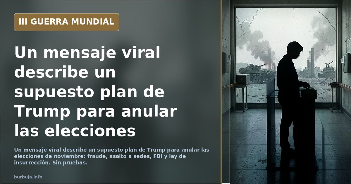 Alerta por un supuesto plan de golpe de estado en EEUU