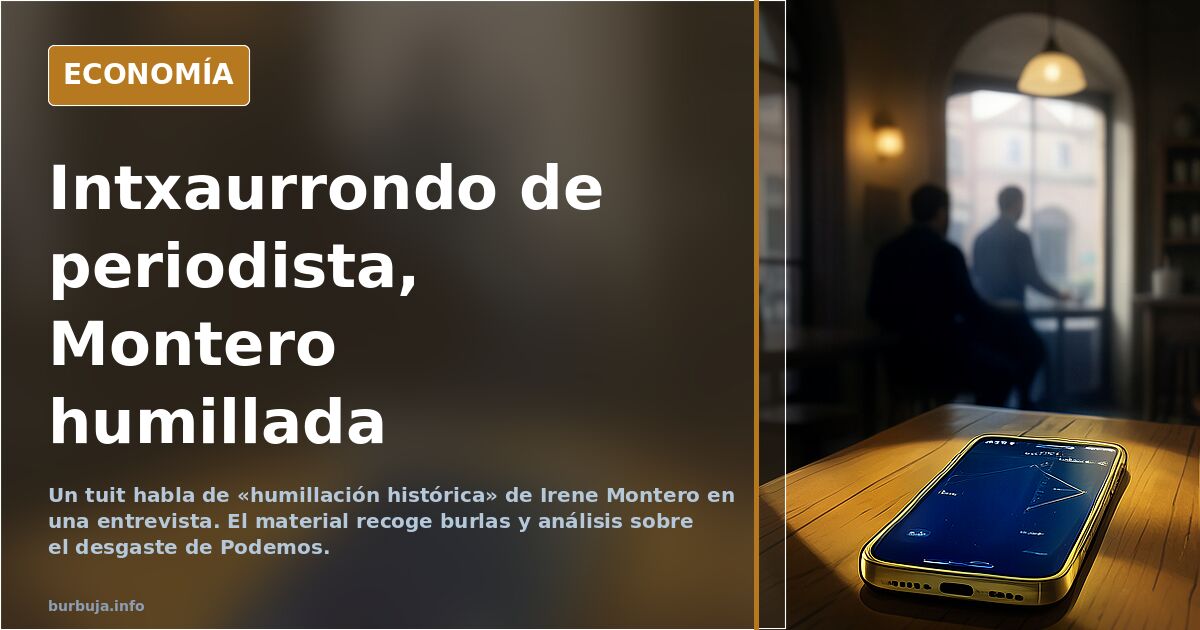 Un tuit habla de «humillación histórica» de Montero en una entrevista