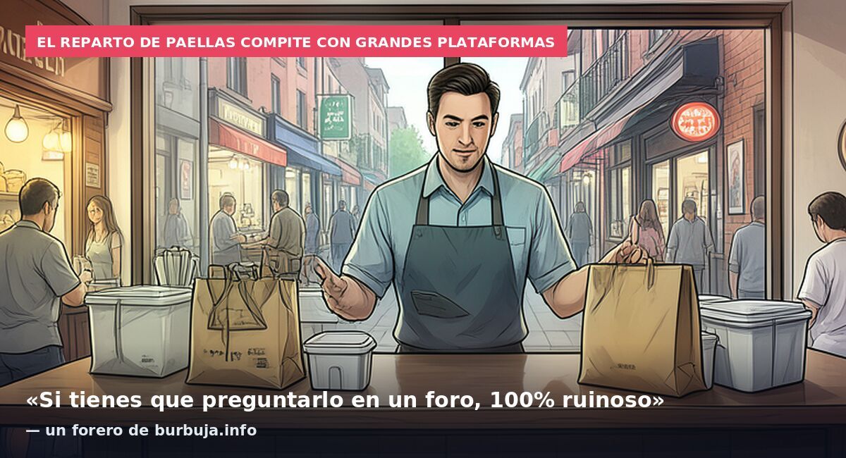 El reparto de paellas compite con grandes plataformas: «Si tienes que preguntarlo en un foro, 100% ruinoso» — un forero de burbuja.info
