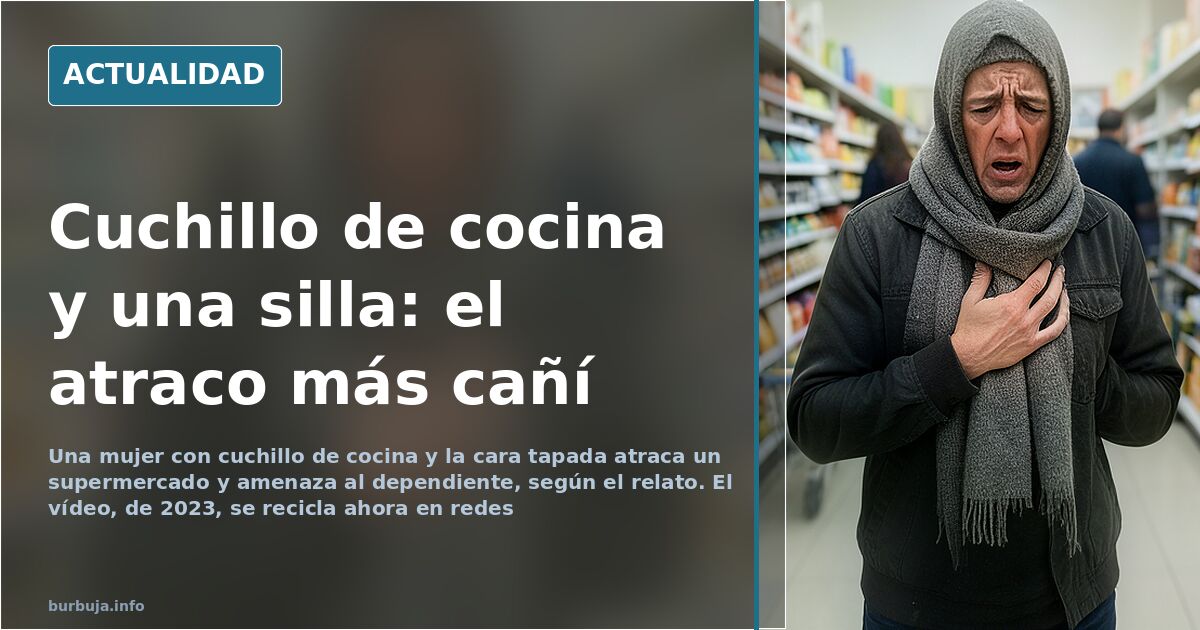 Atraco a un supermercado con cuchillo de cocina y una silla de por medio