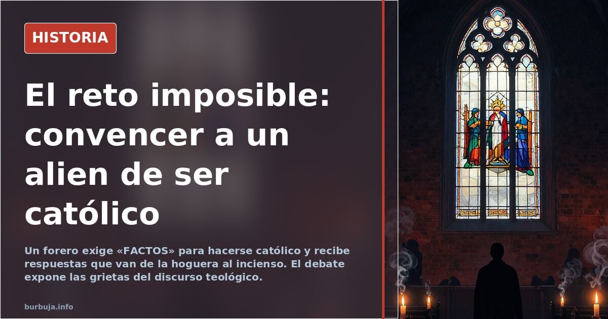 Un forero pregunta cómo convencerle para ser católico