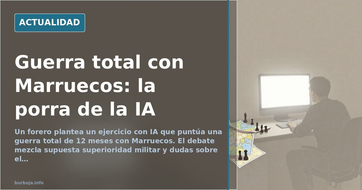 Ejercicio con IA sobre una guerra total con Marruecos: el debate